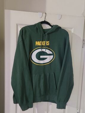 NFL Green Pullover Hoodie with Yellow Logo Accents